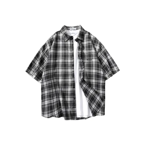 LIVINGTOWN Рубашка Унисекс Черный Серый