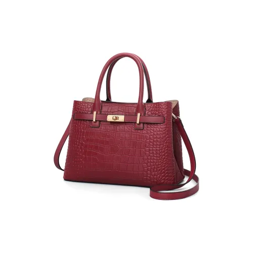 Danxilu Крокодиловый узор Коровья кожа Высокое качество Модный Xipopo Mom Через плечо Сумка Большая Женская Бургунди Синий