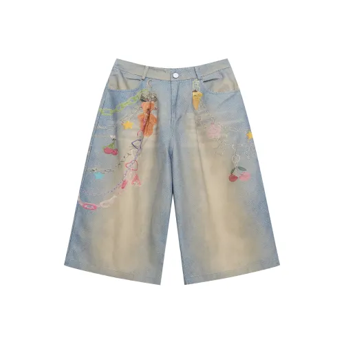 GBXM Джинсовый синий Унисекс Джинсовые шорты