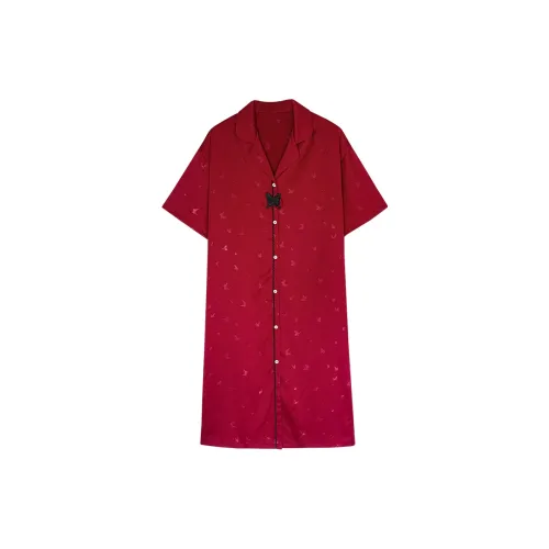 Pretty lady Счастливый красный Женские ночные сорочки