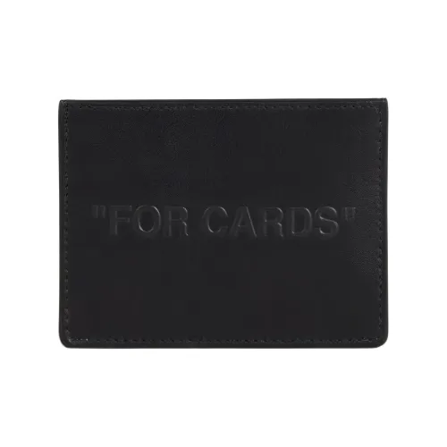 OFF Белый Кожа Держатель для карт Мужской Черный