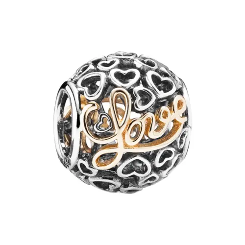 Pandora Серебристо-золотой ювелирные аксессуары унисекс серебряный