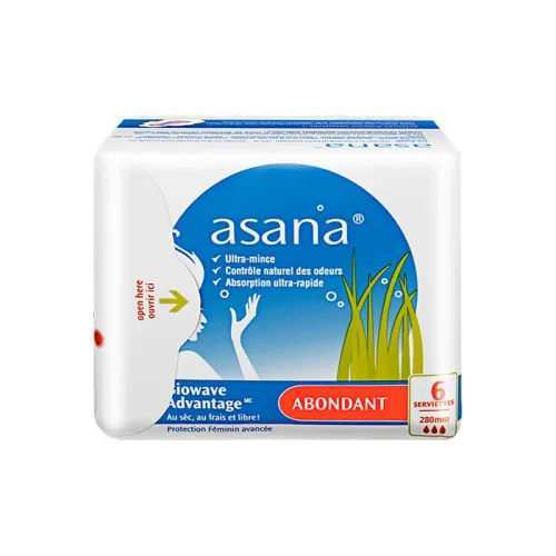 ASHANA Purple Core Очень тонкие Пера для ночного использования устраняющие запах 280 мм 6 шт