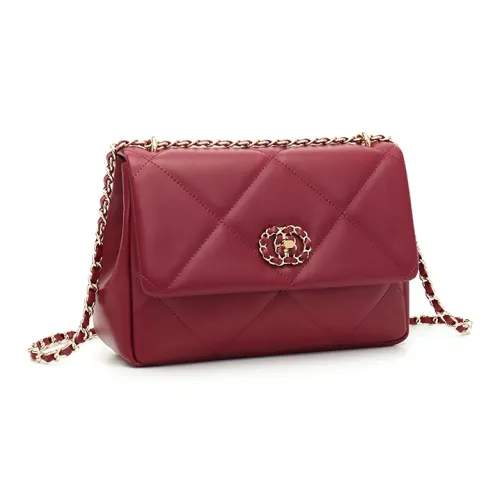 Danxilu Коровья кожа Vintage Fashion Универсальный стиль Седло Сумка Сумка через плечо Средняя Женская Красная