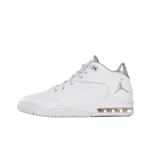 Jordan Flight Происхождение 3 Противоскользящий Устойчивый к истиранию MID Топ Детские Баскетбольные кроссовки Белый Подростки