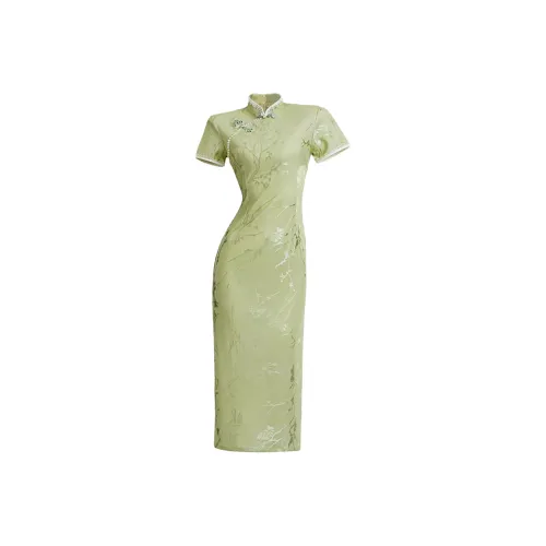 QIAOMONVHAI Короткое платье с короткими рукавами женское