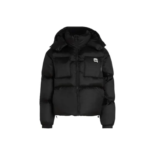 Karl Lagerfeld Хлопковый пуховик женский черный