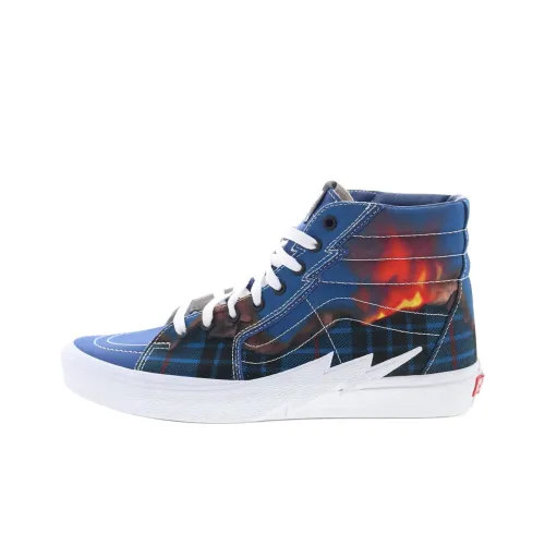 Vans Sk8 Hi Устойчивые к истиранию высокие кроссовки для скейтбординга унисекс синие