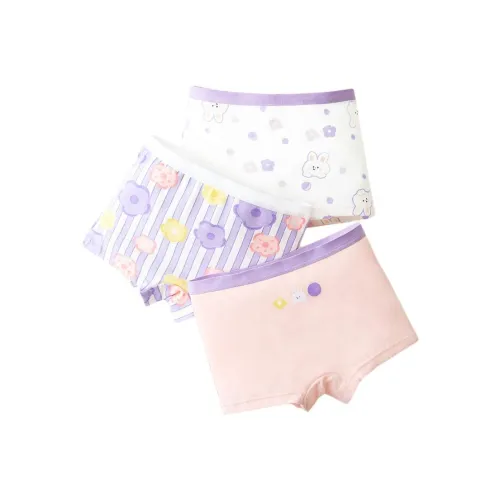 Красное бобы нижнее белье 3 шт Звездное небо Суккулент Черника Дети 3 7 лет