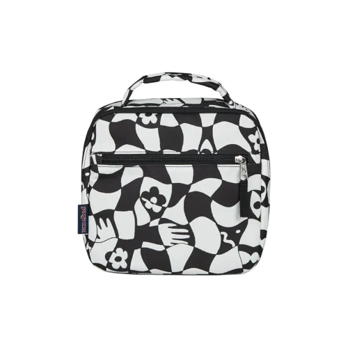 JanSport Переработанный полиэстер Путешественный сумка для хранения Унисекс Черный Белый