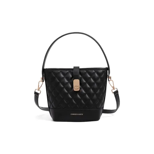 CLEVER KETCH ПУ (полиуретан) Одно плечо Ведрообразная Сумка Женская Черный Белый