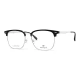 Черно-серебро + [0 Бесплатно] Очки с защитой от синего света, 0 степень линз