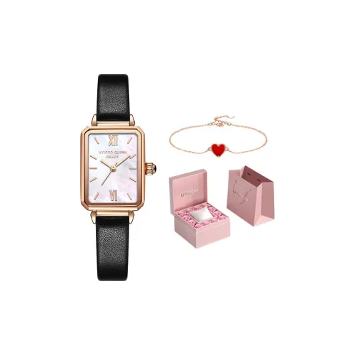 UYICOO Milan Collection Гипсофила Наручные часы Кварцевый механизм Кожаный ремешок 30MM Розовый циферблат Женские часы