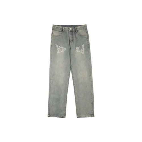 YOUSEKOO Ностальгический синий унисекс джинсы