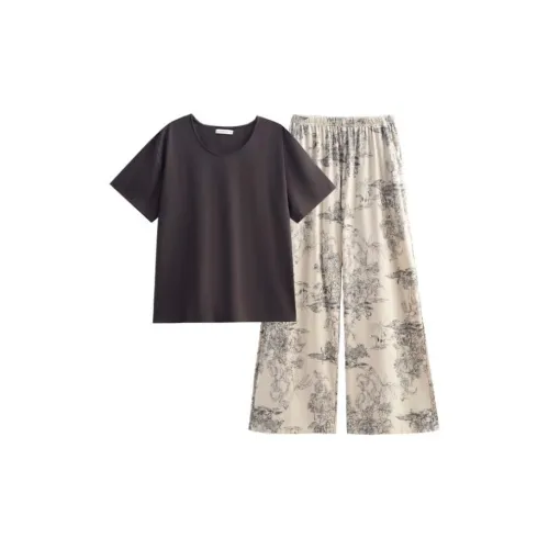 PBENO PD Минималистский стиль Винтаж Одежда Комплекты Женские Пижамные комплекты