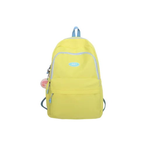 WXRX Нейлон Рюкзак Женские Светло-Синий Желтый