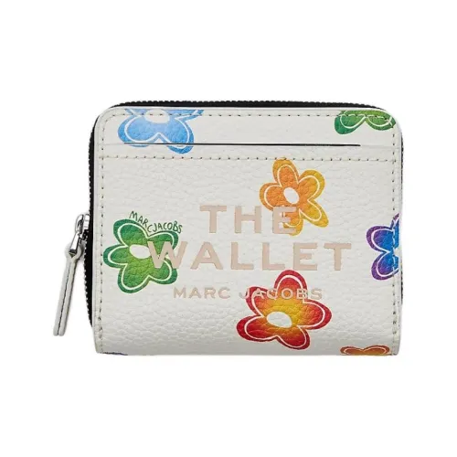 MARC JACOBS GRAIN LEATHER Кошелек Мини Женский Белый и Многоцветный