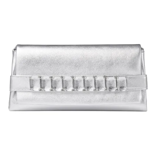 Jimmy Choo Кожа Одно плечо Клатч Стандартный Women's Silver