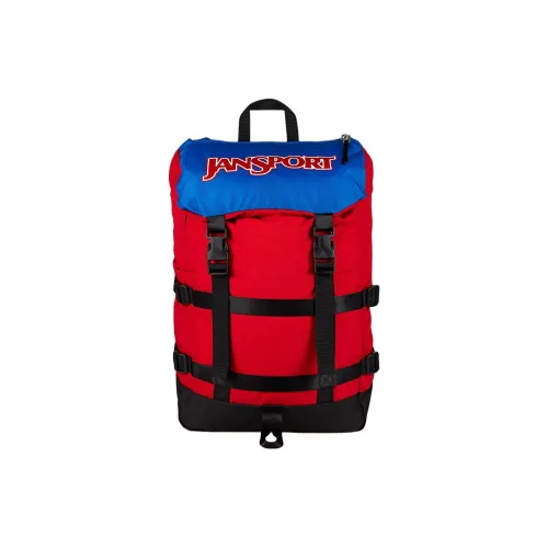 Jansport Переработанный полиэстер рюкзак унисекс красный и синий
