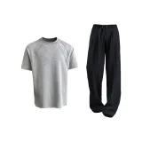Комплект одежды [Серая футболка + Черные штаны]