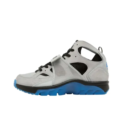 Nike Air Trainer Huarache Slip-resistant Abrasion-resistant MID Топ Винтажные баскетбольные кроссовки Мужские Серый Синий