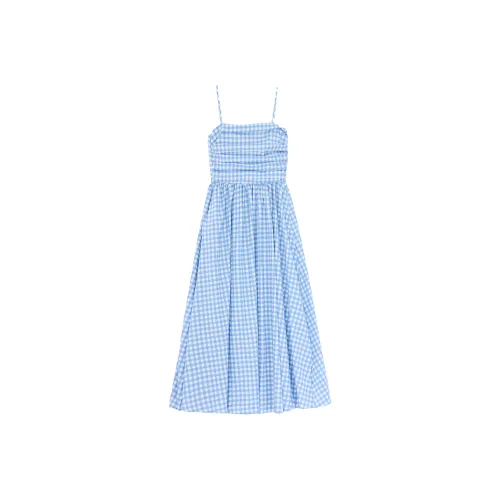 Розово-синий Белая клетка Женские Слиплатья