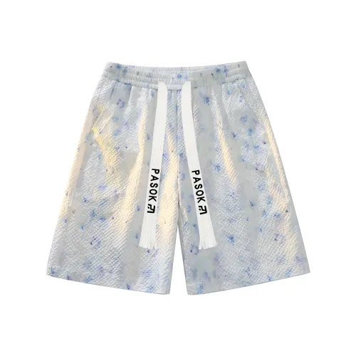 PASOK PA013 Маленькая Бабочка Белые Унисекс Повседневные Шорты