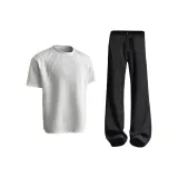 Комплект одежды [Белая футболка + Черные штаны]