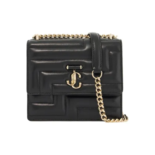 Jimmy Choo Lambskin Shoulder Bag Unisex Black Джимми Чу Lambskin Сумка через плечо Унисекс Черный