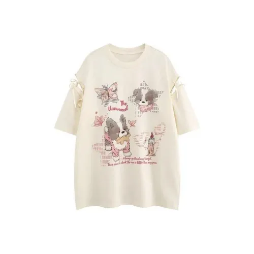 DANCANG Свободный крой Универсальный Короткий рукав T-рубашки Женские