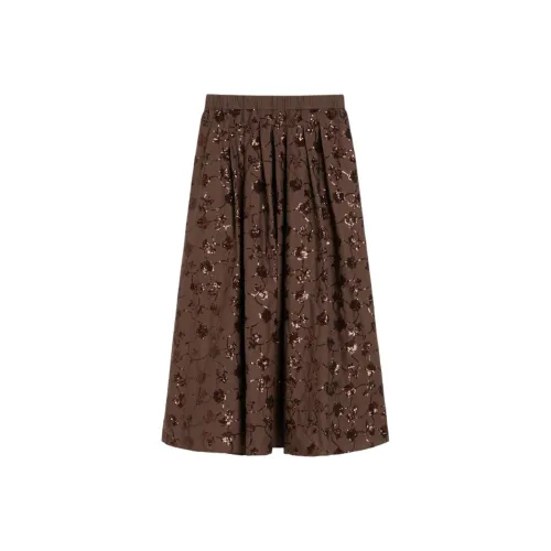 WEEKEND MaxMara Шоколад Женские Повседневные Длинные Юбки