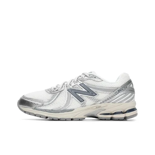 New Balance 860 Дышащий Покрытие Поддержка Баланс Легкий Низкий Топ Повседневная Обувь Унисекс Серебряный