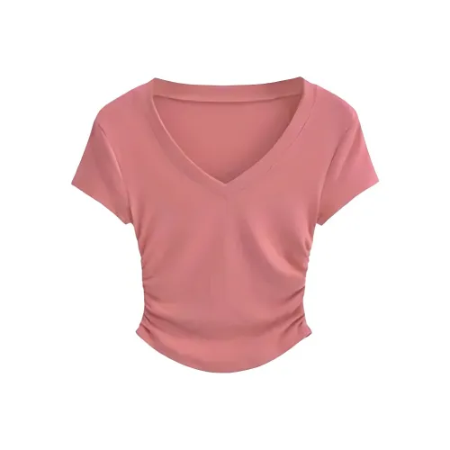 DOUBLE STAR 88 Стандартная T-рубашка Женская Ягодный Красный