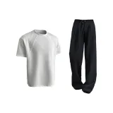 Комплект одежды [Белая футболка + Черные штаны]