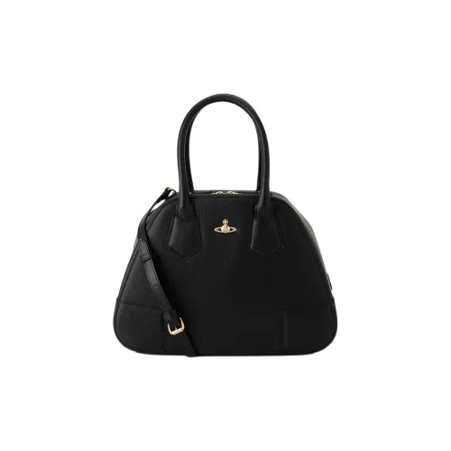 Vivienne Westwood Корова Кожа Тоут Сумка Сумка для покупок Сумка через плечо Сумка Женская Черная