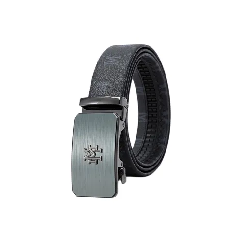 FION Mountain and Sea Journey Series Ремни из искусственной кожи Мужской Черный 3,5 см