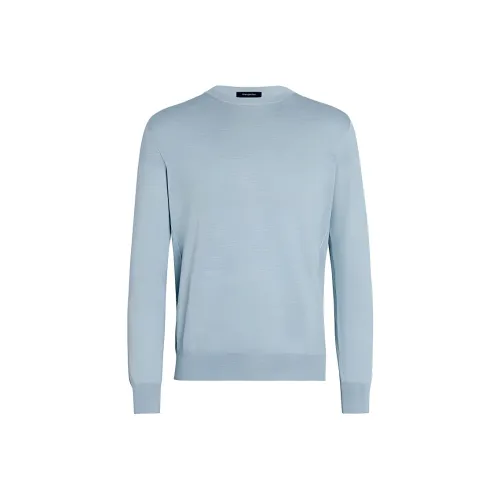 Ermenegildo Zegna Светло-синие Мужские кашемировые свитера