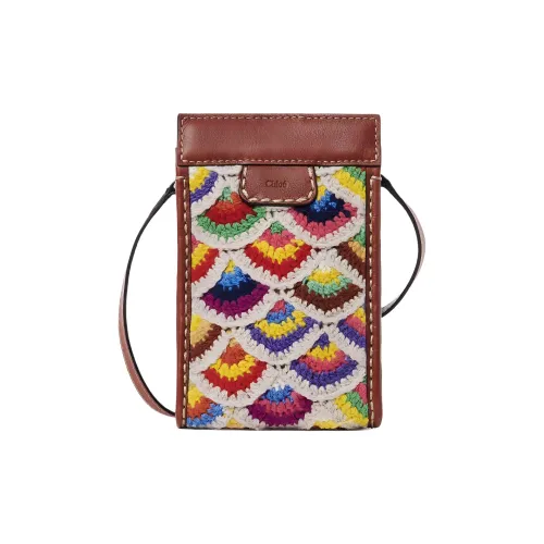 Chloe Edith Буйволовая кожа Чехол для телефона Сумка через плечо Женская Многоцветная