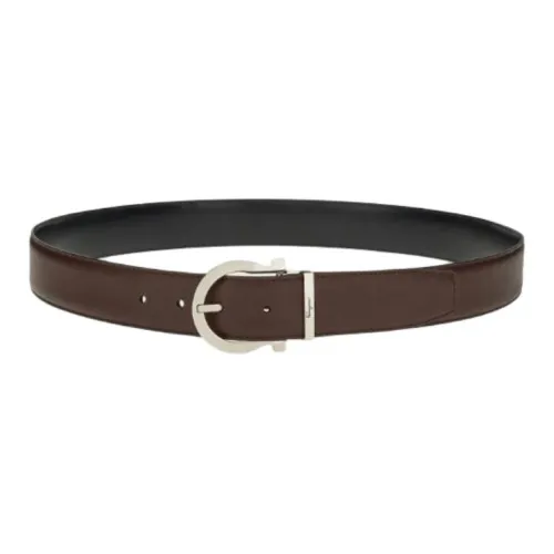 FERRAGAMO Телячья кожа Кожаные ремни Мужской Коричневый