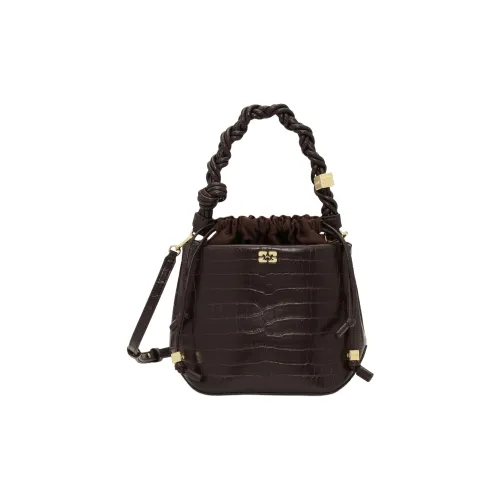 GANNI Телячья кожа Сумка Женская Кофейного цвета