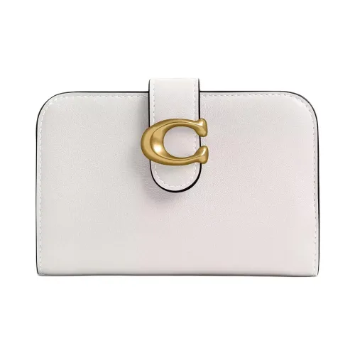 COACH Tabby Кожа Кошелек Мини Женский Латунь Мел