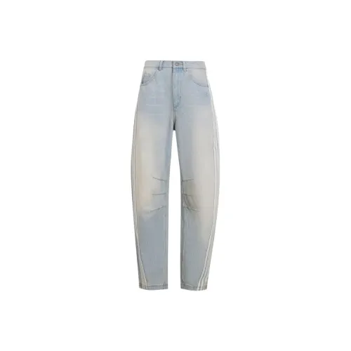 Adidas Originals ADILENIUM WASHED SS25 Джинсы Женские Светлый Деним