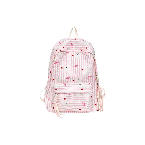 WXRX Хлопок Рюкзак Женский Розовый Белый