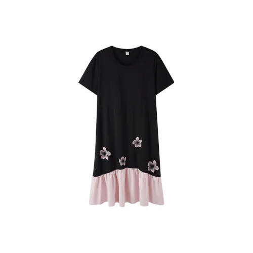 Sha Qian Черные Женские Ночные сорочки