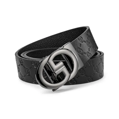 JAGUAR Ремни из натуральной коровьей кожи мужской черный ширина 3,55 см