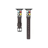 Чёрный соединитель - коричневая кожа