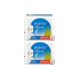 2 шт* Ashana, Фиолетовый, Ядерный, Ультра-Тонкий, Ночные, Гигиенические прокладки