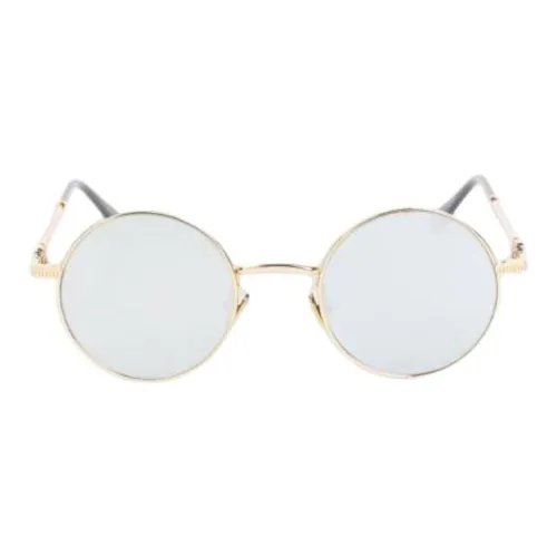Valentino Металл Круглые Солнцезащитные очки Унисекс Золото