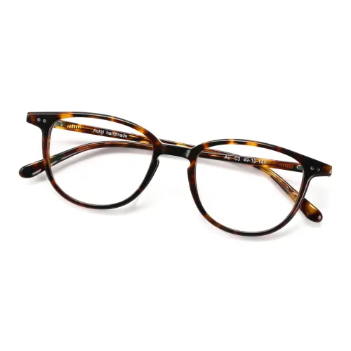 QINGZHIZUO Ацетатные оправы для очков Oval Унисекс Agarwood Tortoiseshell Black