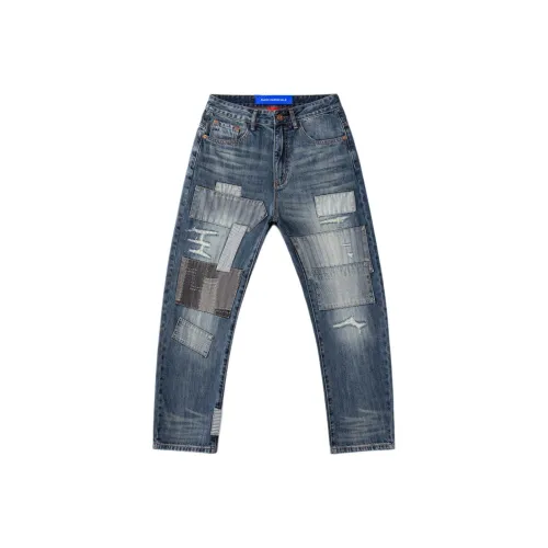 FAIRWHALE Джинсовый синий Унисекс Джинсы